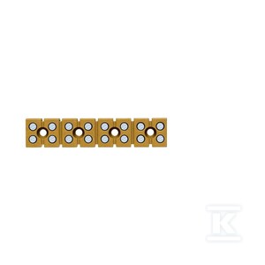 Jedno- oraz wielobiegunowe listwy zaciskowe, złącze śrubowe, Jasnożółty, 2.5 mm2, 24 A, 400 V, liczba przyłączeń: 16, liczba poziomów: 1, MK 3/8