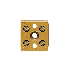 Jedno- oraz wielobiegunowe listwy zaciskowe, złącze śrubowe, Jasnożółty, 4 mm2, 32 A, 400 V, liczba przyłączeń: 4, liczba poziomów: 1, BK 2/E