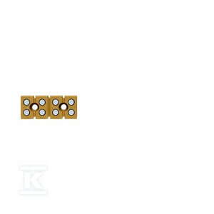 Jedno- oraz wielobiegunowe listwy zaciskowe, złącze śrubowe, Jasnożółty, 2.5 mm2, 24 A, 400 V, liczba przyłączeń: 8, liczba poziomów: 1, MK 3/4/E