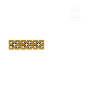 Jedno- oraz wielobiegunowe listwy zaciskowe, złącze śrubowe, Jasnożółty, 2.5 mm2, 24 A, 400 V, liczba przyłączeń: 12, liczba poziomów: 1, MK 3/6/E