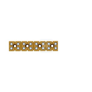 Jedno- oraz wielobiegunowe listwy zaciskowe, złącze śrubowe, Jasnożółty, 2.5 mm2, 24 A, 400 V, liczba przyłączeń: 16, liczba poziomów: 1, MK 3/8/E
