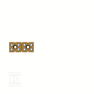 Jedno- oraz wielobiegunowe listwy zaciskowe, złącze śrubowe, Jasnożółty, 2.5 mm2, 24 A, 400 V, liczba przyłączeń: 8, liczba poziomów: 1, MK 3/4 B 1-4