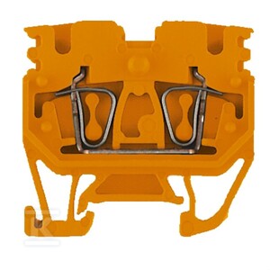 Blok zacisku przelotowego, złącze sprężynowe, pomarańczowy, 2.5 mm2, 24 A, 800 V, liczba przyłączeń: 2, ZDUB 2.5-2/2AN/15 OR