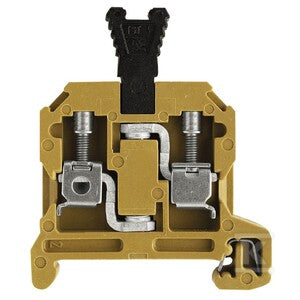 Bloki odczepów probierczych, złącze śrubowe, Jasnożółty, 4 mm2, 25 A, 400 V, liczba przyłączeń: 2, liczba poziomów: 1, SAKC 4/35 2STB7
