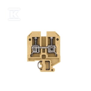 Blok zacisku przelotowego, złącze śrubowe, beżowy / żółty, 4 mm2, 32 A, 800 V, liczba przyłączeń: 2, SAK 4
