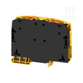 Blok zacisku przelotowego, PUSH IN, czarny/żółty, 50 mm2, 150 A, 1000 V, liczba przyłączeń: 2, A2C 50/70 FE