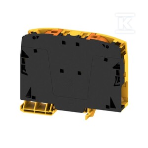 Blok zacisku przelotowego, PUSH IN, czarny/żółty, 50 mm2, 150 A, 1000 V, liczba przyłączeń: 2, A2C 50/70 FE