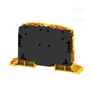 Blok zacisku przelotowego, PUSH IN, czarny/żółty, 50 mm2, 150 A, 1000 V, liczba przyłączeń: 2, A2C 50/70 FE-DM