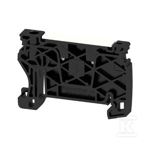 Wspornik końcowy, czarny, TS 35, V-0, Wemid, Szerokość: 6 mm, 130 °C, AEB 35 SCL/1 V0 BK DL