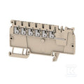 Zacisk rozdziału potencjału, PUSH IN, Ciemnobeżowy, beżowy, 1.5 mm2, 17.5 A, 500 V, liczba przyłączeń: 6, liczba poziomów: 1, AAP11 1.5 LI WT