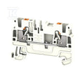 Zacisk PE, PUSH IN, biały, 2.5 mm2, 800 V, liczba przyłączeń: 2, liczba poziomów: 1, TS 35, V-0, Wemid, A2C 2.5 FE WT