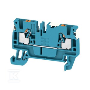 Blok zacisku przelotowego, PUSH IN, niebieski, 2.5 mm2, 24 A, 800 V, liczba przyłączeń: 2, A2C 2.5 DL BL