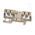 Blok zacisku przelotowego, PUSH IN, Ciemnobeżowy, 2.5 mm2, 24 A, 800 V, liczba przyłączeń: 4, A4C 2.5 DL