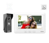 Wideodomofon "EURA" VDP-45A3 "ALPHA" biały dwa monitory kolor 7" obsługa 1 wejścia