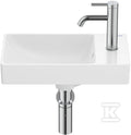 Umywalka ONA ścienna 45x26 cm CPT Fineceramic® BIAŁY POŁYSK