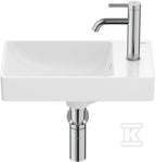Umywalka ONA ścienna 45x26 cm CPT Fineceramic® BIAŁY POŁYSK