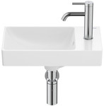 Umywalka ONA ścienna 60x36 cm CPT Fineceramic® BIAŁY POŁYSK