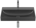 Umywalka ONA ścienna 55x46 cm Fineceramic® CZARNY MAT