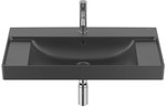 Umywalka ONA ścienna 55x46 cm Fineceramic® CZARNY MAT