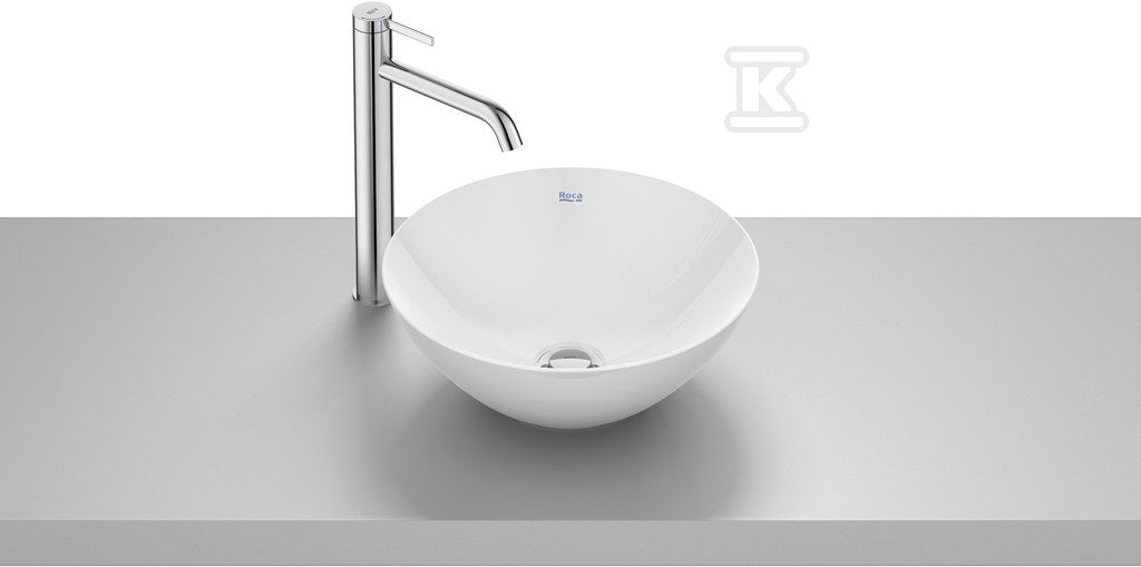 Umywalka BOL nablatowa okrągła 35 cm Fineceramic® BIAŁY POŁYSK
