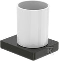 Kubek szklany z mocowaniem ściennym Titanium black