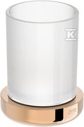 Kubek szklany stojący rose gold