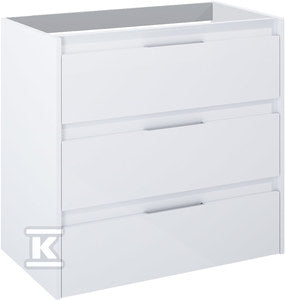 Szafka łazienkowa ALPINE 80 cm z 3 szufladami, do kompletacji z umywalką Victoria lub blatem, biały połysk