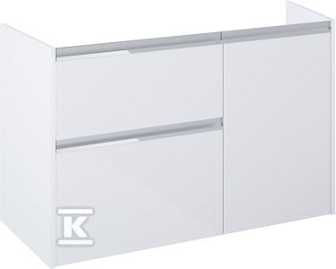 Szafka łazienkowa GAP PRO 100 cm + cargo wersja lewa, do kompletacji z blatem lub umywalką GAP, biały połysk