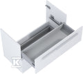 Komoda łazienkowa KWADRO 80 cm z 2 szufladami, do kompletacji z szafkami oraz blatami, biały połysk