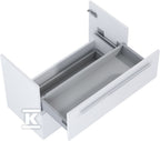 Komoda łazienkowa KWADRO 80 cm z 2 szufladami, do kompletacji z szafkami oraz blatami, biały połysk
