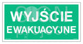 Wyjście ewakuacyjne, 20 x 10 cm, FS - folia samoprzylepna fotoluminescencyjna