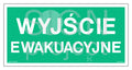 Wyjście ewakuacyjne, 20 x 10 cm, TS - płyta TD fotoluminescencyjna