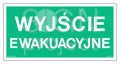 Wyjście ewakuacyjne, 40 x 20 cm, FS - folia samoprzylepna fotoluminescencyjna