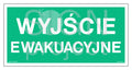 Wyjście ewakuacyjne, 60 x 30 cm, FS - folia samoprzylepna fotoluminescencyjna