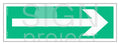 Kierunek drogi ewakuacyjnej, 30 x 15 cm, FS - folia samoprzylepna fotoluminescencyjna, samoprzylepny