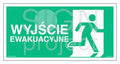 Wyjście ewakuacyjne w prawo, 40 x 20 cm, TS - płyta TD fotoluminescencyjna