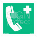 Telefon alarmowy, 10 x 10 cm, TS - płyta TD fotoluminescencyjna