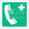 Telefon alarmowy, 25 x 25 cm, KS - folia podłogowa fotoluminescencyjna