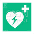 Defibrylator (AED), 25 x 25 cm, TS - płyta TD fotoluminescencyjna