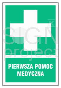 Pierwsza pomoc medyczna, 10 x 15 cm, KN - folia podłogowa