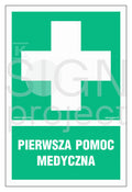 Pierwsza pomoc medyczna, 15 x 22,5 cm, KS - folia podłogowa fotoluminescencyjna