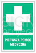 Pierwsza pomoc medyczna, 35 x 52,5 cm, KN - folia podłogowa