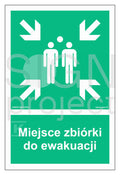 Miejsce zbiórki do ewakuacji, 10 x 15 cm, TS - płyta TD fotoluminescencyjna