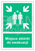 Miejsce zbiórki do ewakuacji, 20 x 30 cm, KN - folia podłogowa