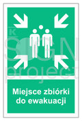 Miejsce zbiórki do ewakuacji, 35 x 52,5 cm, TS - płyta TD fotoluminescencyjna