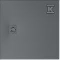 Brodzik MAGMA prostokątny Stonex® 900 x 900 mm, niski syfon w komplecie, osłona w kolorze brodzika, kolor szary łupek