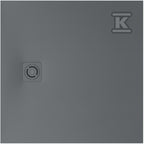 Brodzik MAGMA prostokątny Stonex® 900 x 900 mm, niski syfon w komplecie, osłona w kolorze brodzika, kolor szary łupek
