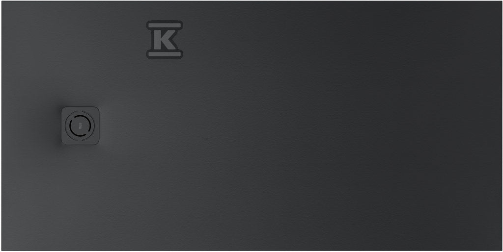 Brodzik MAGMA prostokątny Stonex® 1400 x 800 mm, niski syfon w komplecie, osłona w kolorze brodzika, kolor czarny