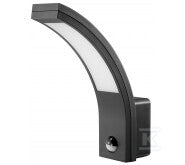 Lampa elewacyjna LED z czujnikiem ruchu "EL HOME" ML-20B7 Black - zewnętrzna, czujniki zmierzchowy i PIR, 15W, IP54, 140°