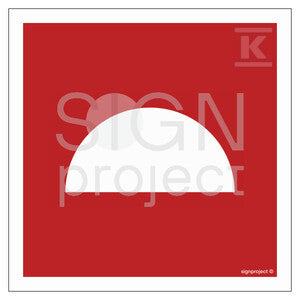Zestaw sprzętu pożarniczego, 10 x 10 cm, KN - folia podłogowa